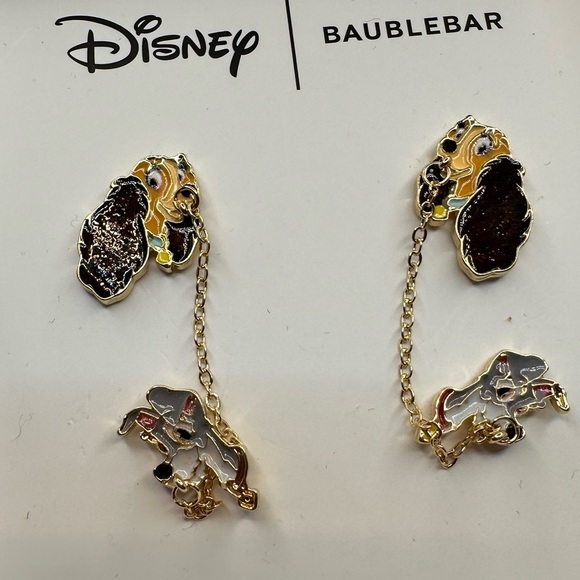 BaubleBar x Disney Lady &the Tramp earrings NWT READ - Picture 4 of 4